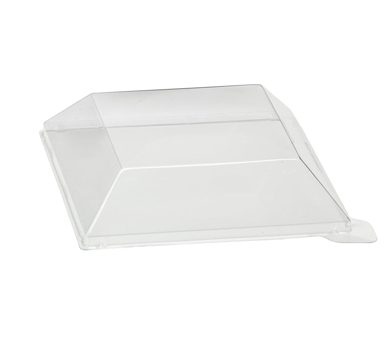 Plato verde transparente rectangular en PS KLARITY 130x130mm - 50Uds