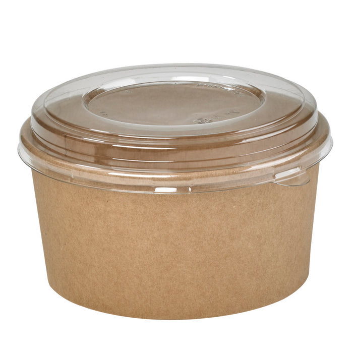 Ensaladera redonda multiusos BUCKATY cartón kraft 1200ml Ø150mm A100mm - 45Uds
