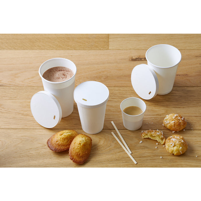 Tapa de cartón blanco Ø80mm - 50Uds