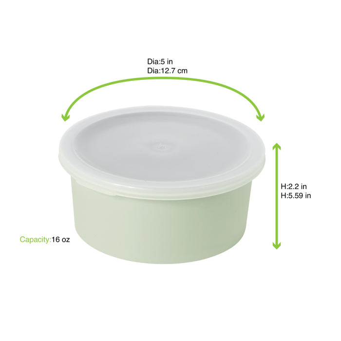 Bol Phoenix reciclado lavable en verde agua 470ml A55mm - 6Uds