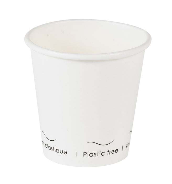 Vaso de cartón blanco Eden sin plástico, Base agua 72ml A57mm - 50Uds