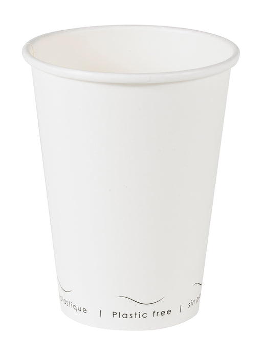 Vaso de cartón blanco Eden sin plástico, Base agua 350ml A110mm - 50Uds