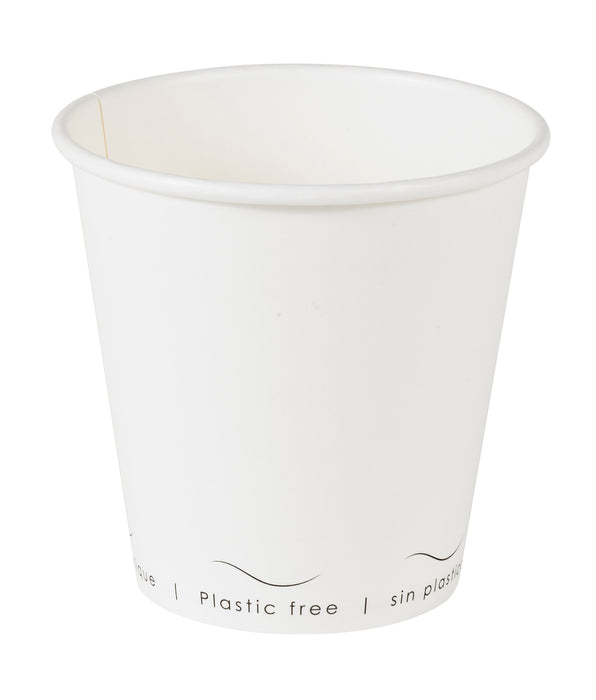Vaso de cartón blanco Eden sin plástico, Base agua 300ml A86mm - 50Uds