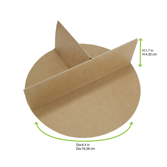 Divisor de 3 partes en cartón marrón 160mm A51mm - 360Uds