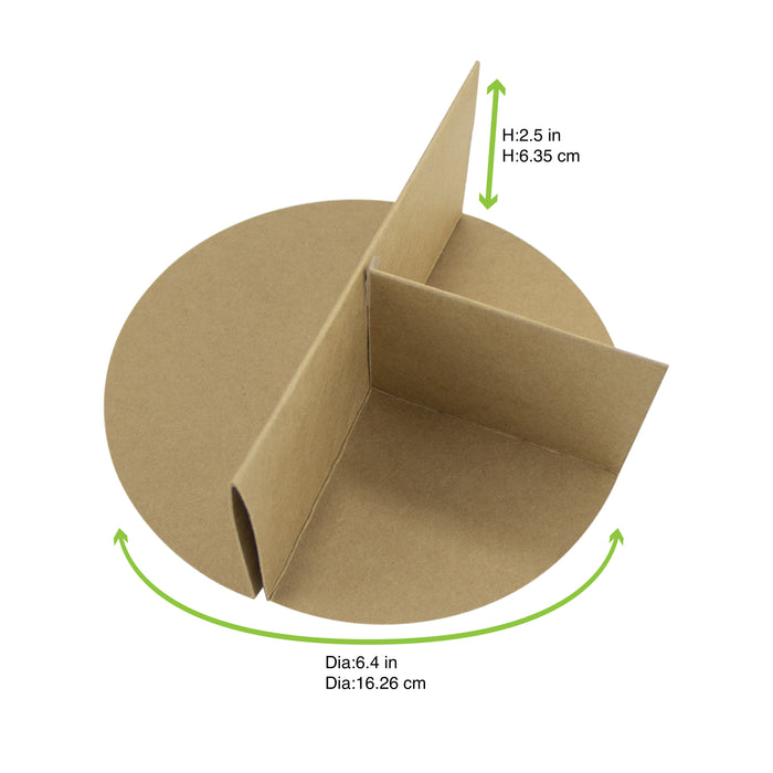 Divisor de 3 partes en cartón marrón 162mm A69mm - 360Uds