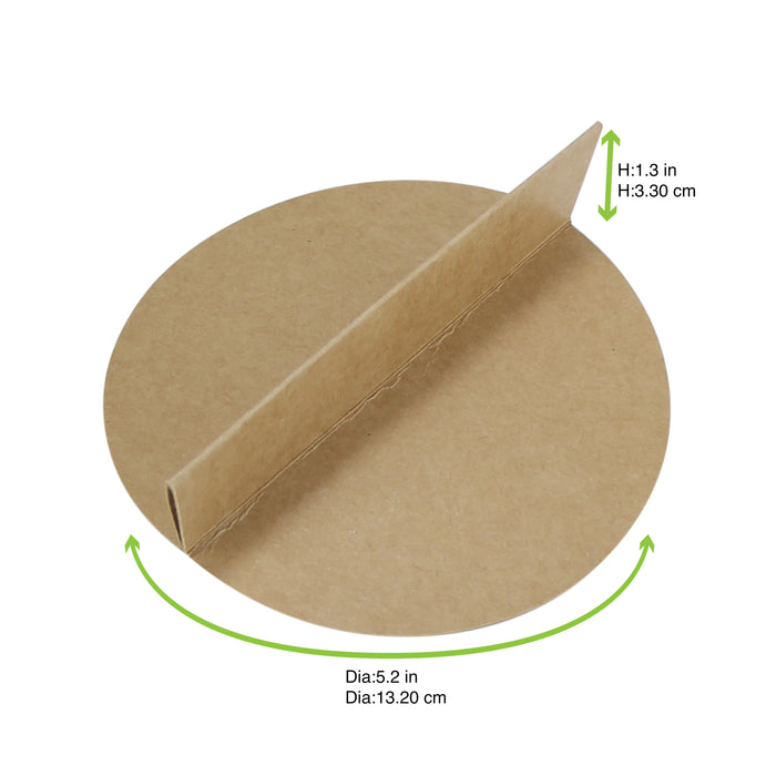Divisor de 2 partes en cartón marrón 134mm A33mm - 360Uds