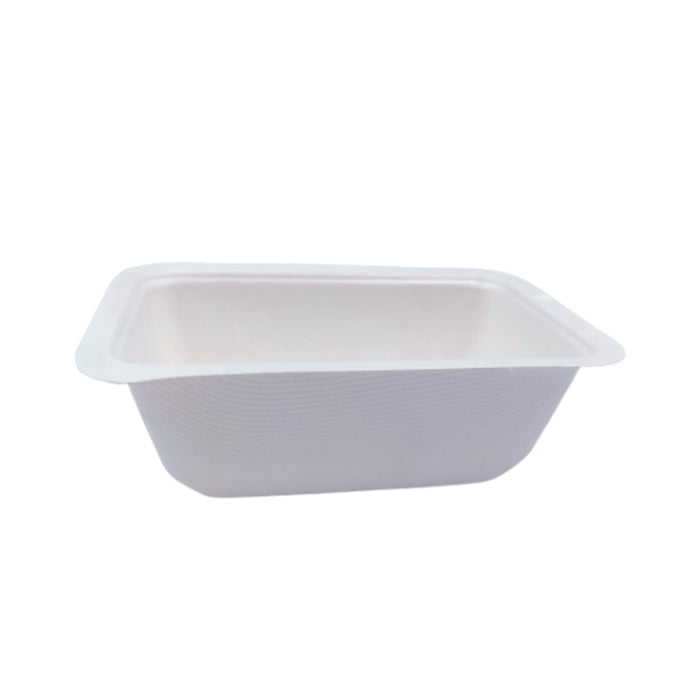 Bandeja de Pulpa laminado PLA sellable 375ml 137x95mm A45mm - 100Uds