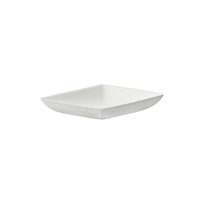Mini plato cuadrado de pulpa blanco BIONCHIC 65x65mm - 300Uds