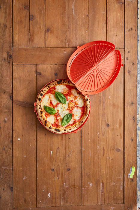 Caja redonda reutilizable para pizza Ø340mm - 2Uds