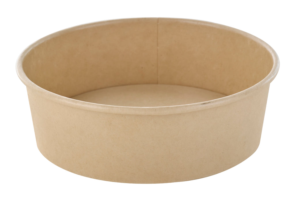 Ensaladera redonda multiusos BUCKATY de fibra de bambú marrón 480ml Ø150mm A47mm - 45Uds