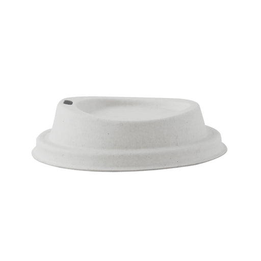 Tapa cúpula blanca con pico vertedor de pulpa para bebida caliente Ø90mm - 100Uds