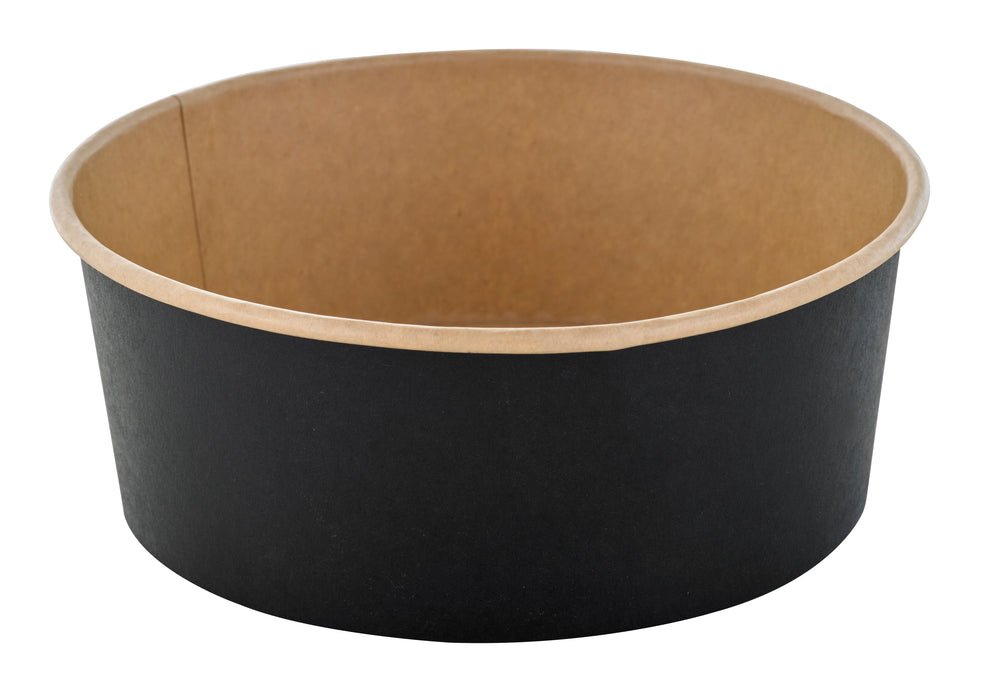 Ensaladera redonda multiusos BUCKATY cartón negro 1300ml Ø185mm A70mm - 45Uds