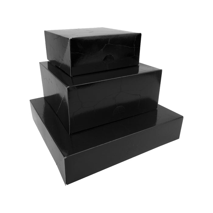 Caja pastelera negra 230x230mm A50mm - 50Uds