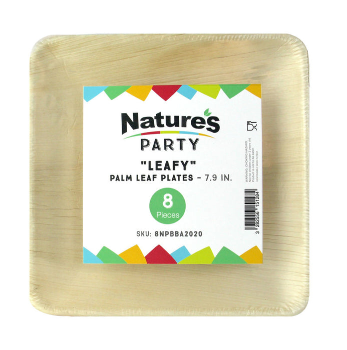 Plato de hoja de palma 177x127mm A30mm - 6Uds