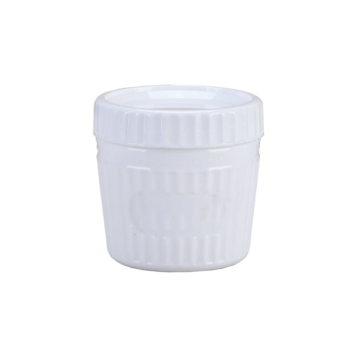 Bol de vidrio opal COOK SHOW+ tapa PP 500ml A96mm - 24Uds