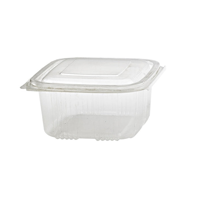 Bandeja con tapa bisagra PP microondable 375ml 121x100mm A34mm - 50Uds