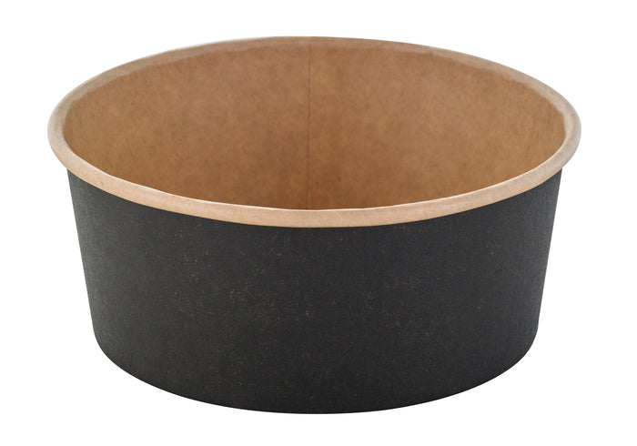 Ensaladera redonda multiusos BUCKATY cartón negra 750ml Ø142mm A70mm - 50Uds