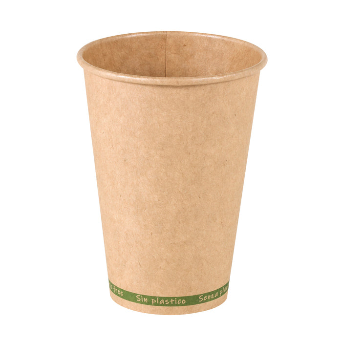 Vaso Zen de cartón kraft sin plástico, base agua 180ml A79mm - 50Uds