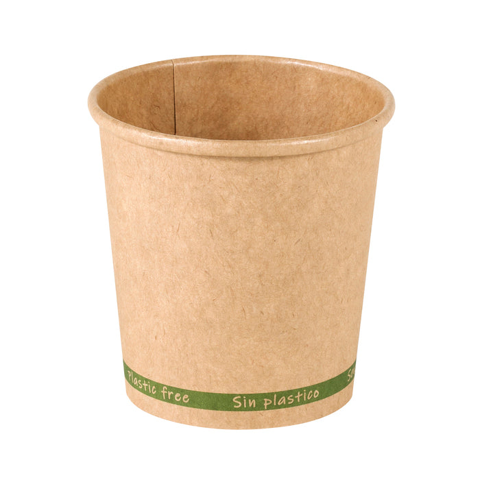 Vaso Zen de cartón kraft sin plástico, base agua 72ml A57mm - 50Uds