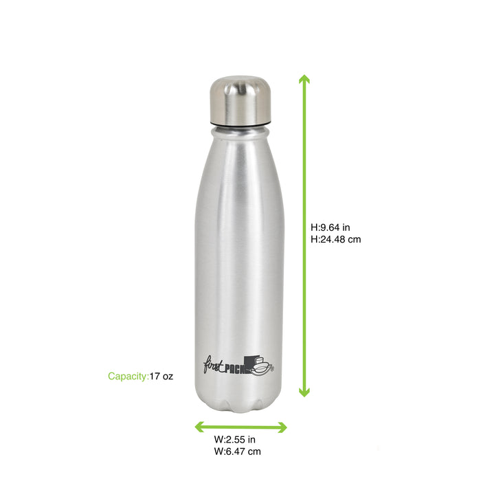 Botella de agua de aluminio Noxbottle con tapón de PP/metal 500ml A245mm - 24Uds
