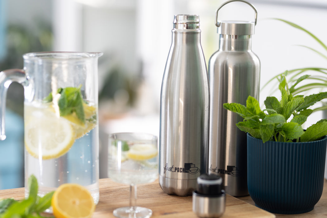 Botella de agua de aluminio Noxbottle con tapón de PP/metal 500ml A245mm - 24Uds