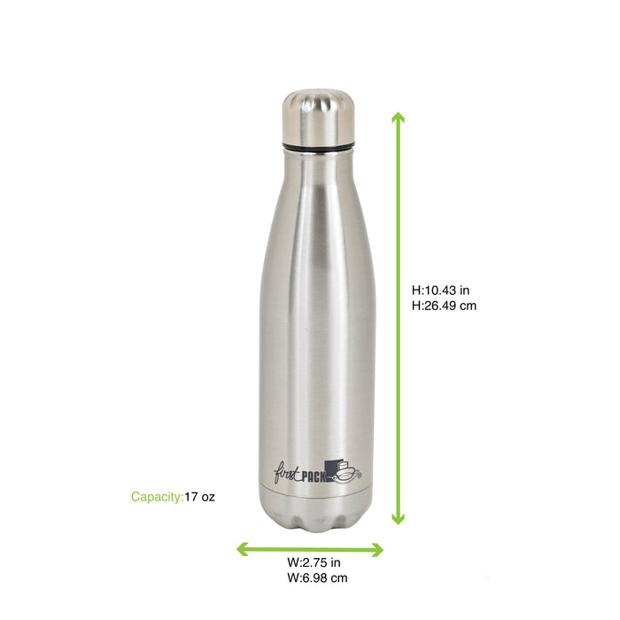 Botella isotérmica de acero inoxidable Noxbottle de doble pared con tapón 500ml A265mm - 12Uds