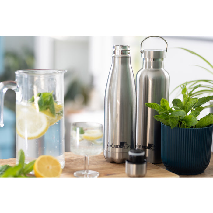 Botella isotérmica de acero inoxidable Noxbottle de doble pared con tapón 500ml A265mm - 12Uds