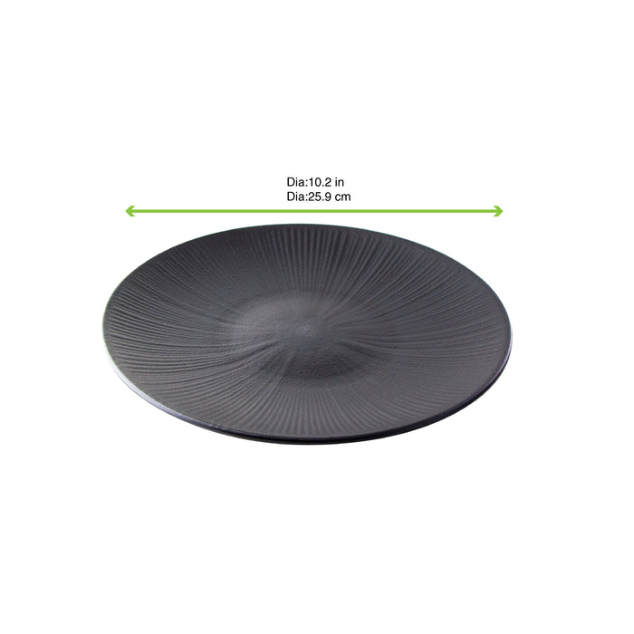 Black Phoenix plato negro reutilizable Ø258mm A30mm - 12Uds