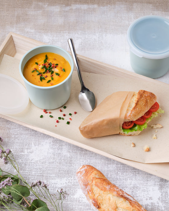 Sopera reutilizable Phoenix verde mar 500ml A95mm - 24Uds