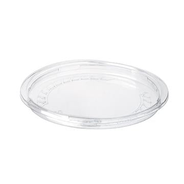 Tapa plana transparente PET Ø117mm - 50Uds
