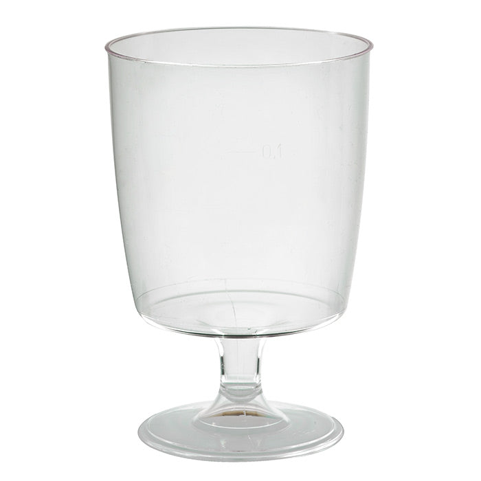 Vaso para vino de plástico transparente reutilizable en PS 150ml A100mm - 10Uds