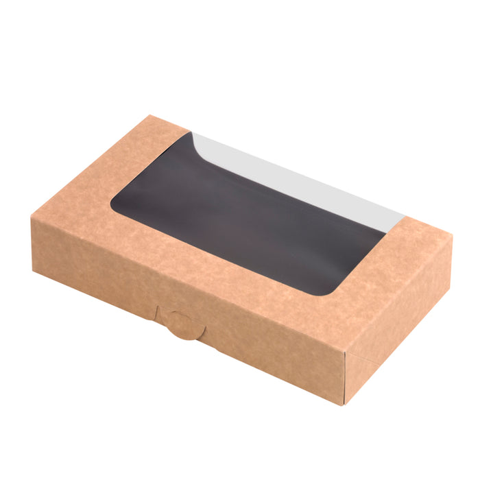 Caja de sushi con ventana antivaho para 18 piezas 210x120mm H40mm - 50Uds