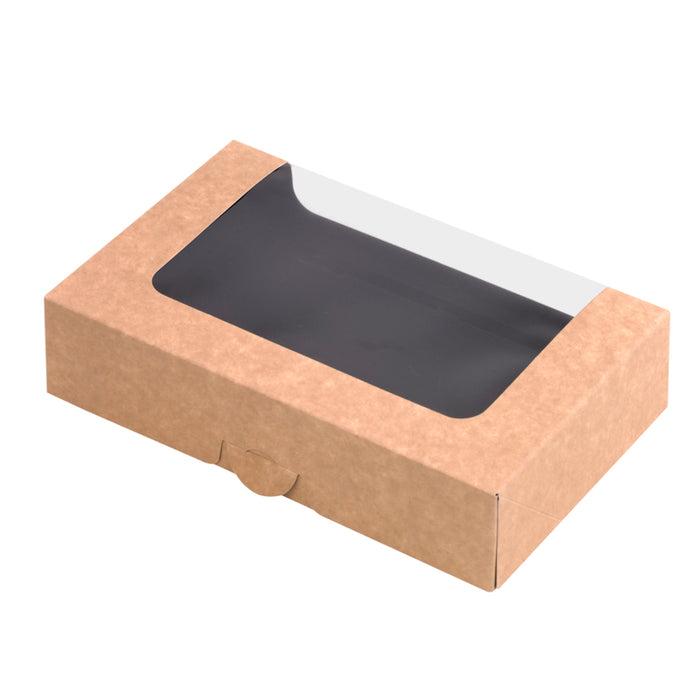 Caja de sushi con ventana antivaho para 15 piezas 190x120mm H45mm - 50Uds