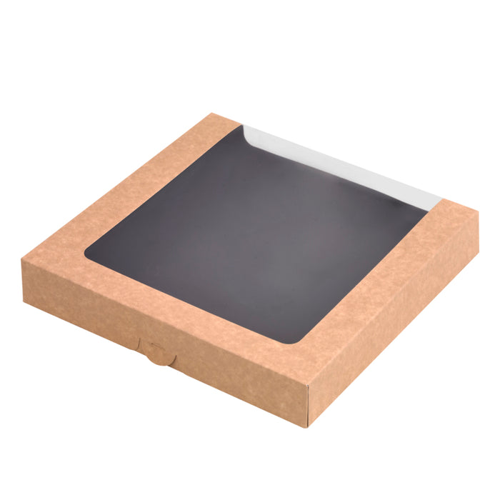 Caja de sushi con ventana antivaho para 40-60 piezas 250x250mm H40mm - 50Uds