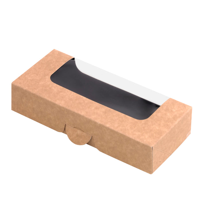 Caja de sushi con ventana antivaho para 6-8 piezas 167x72mm H35mm - 50Uds