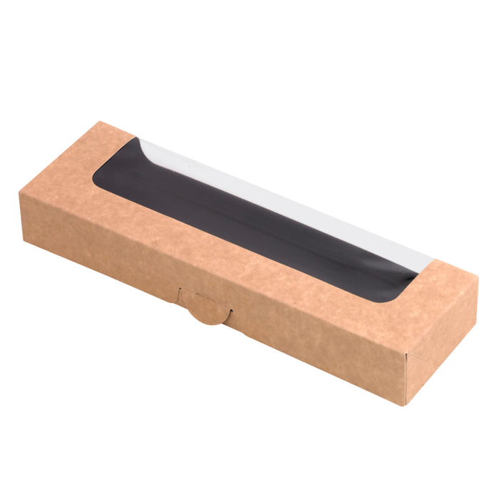 Caja de sushi con ventana antivaho para 14-16 piezas 240x72mm H35mm - 50Uds