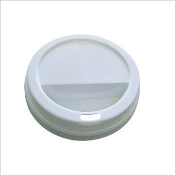 Tapa cúpula blanca de PS con pico vertedor Ø75mm A20mm - 100Uds