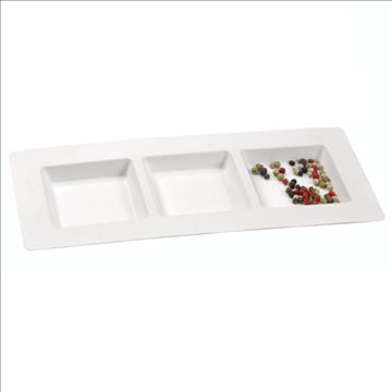 Plato de pulpa 3 compartimentos Tapas 260x110mm - 4Uds