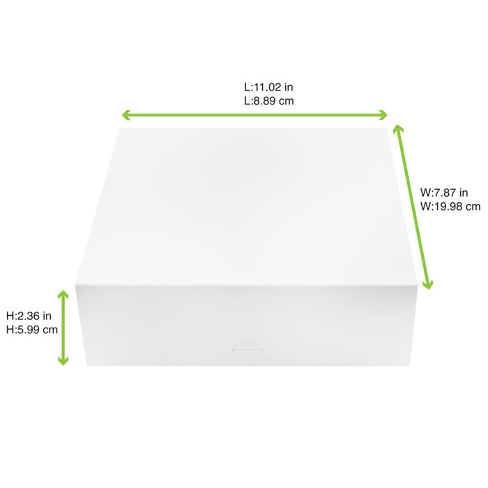 Caja apertivos/snacks cartón blanco 280x260mm A80mm - 25Uds