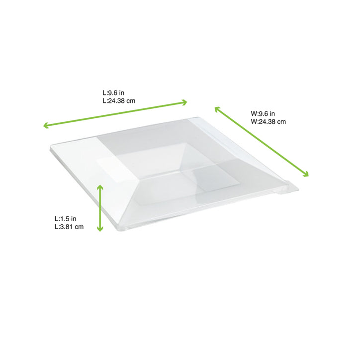 Tapa plana transparente PET para 210AQ2424 245x245mm A30mm - 60Uds