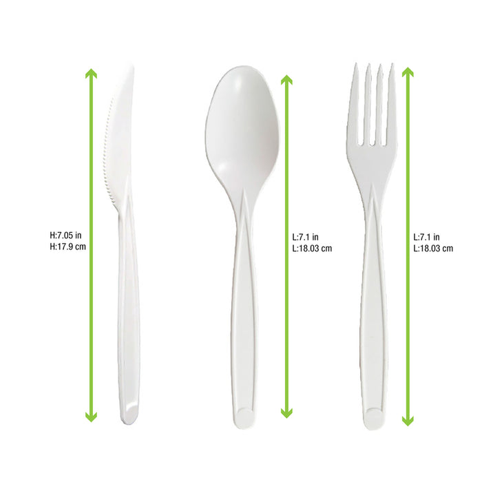 Kit 3/1 cubiertos PLA A180mm - 24Uds