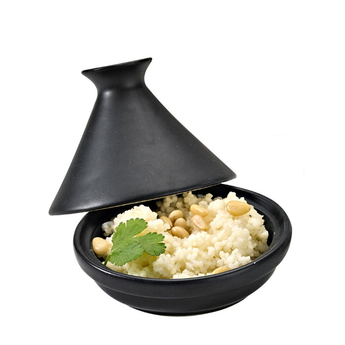 Mini tajin de porcelana negra A80mm - 4Uds