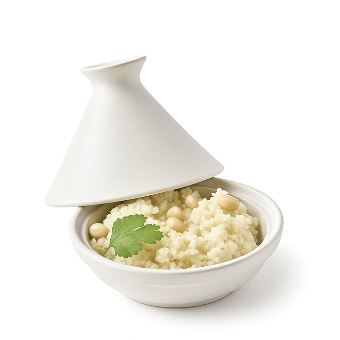 Mini tajin de porcelana blanca A80mm - 4Uds