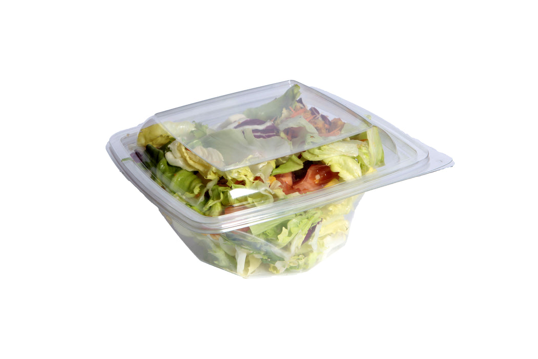 Ensaladera PET cuadrada transparente (sin Tapa) 1000ml 200x200mm A80mm - 100Uds