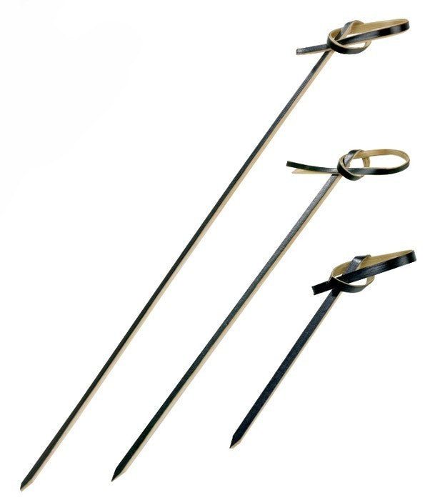 Pincho de bambú Loko negro 100mm - 100Uds