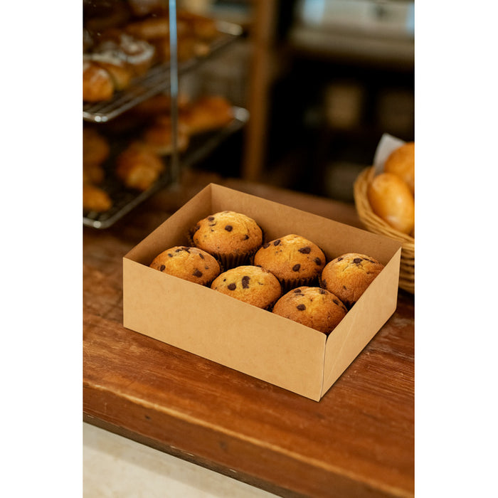 Caja pastelera kraft sin tapa 160x120mm A50mm - 100Uds