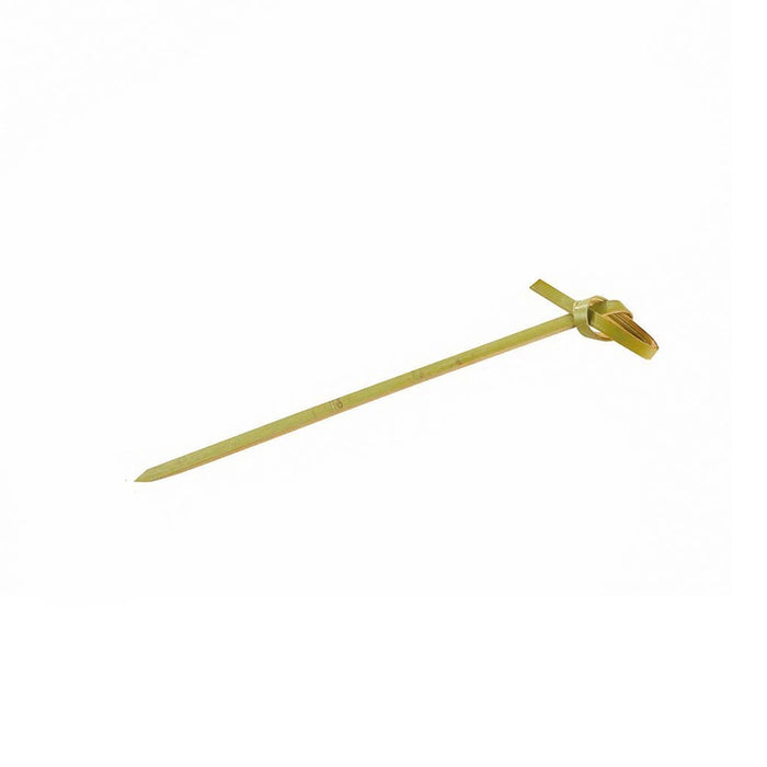 Pincho de bambú Noshi con extremo en punta y decoración en bucle 90mm - 100Uds