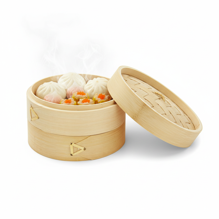 Mini Cocedor al vapor de bambú con tapa DIMYS Ø100mm A60mm - 100Uds