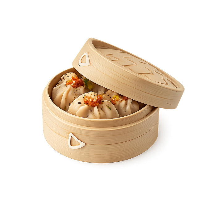 Mini Cocedor al vapor de bambú con tapa DIMYS Ø70mm A50mm - 10Uds