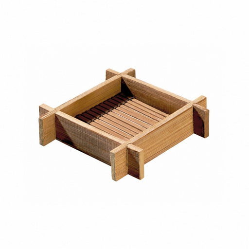 Mini bandeja de degustación de bambú cuadrada Hanako 120x120mm A24mm - 20Uds